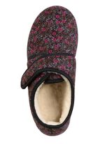 Varma damtofflor, bredd H, med kardborreband 