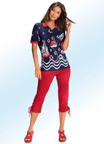 Capribyxor med sofistikerad sn&ouml;rning 