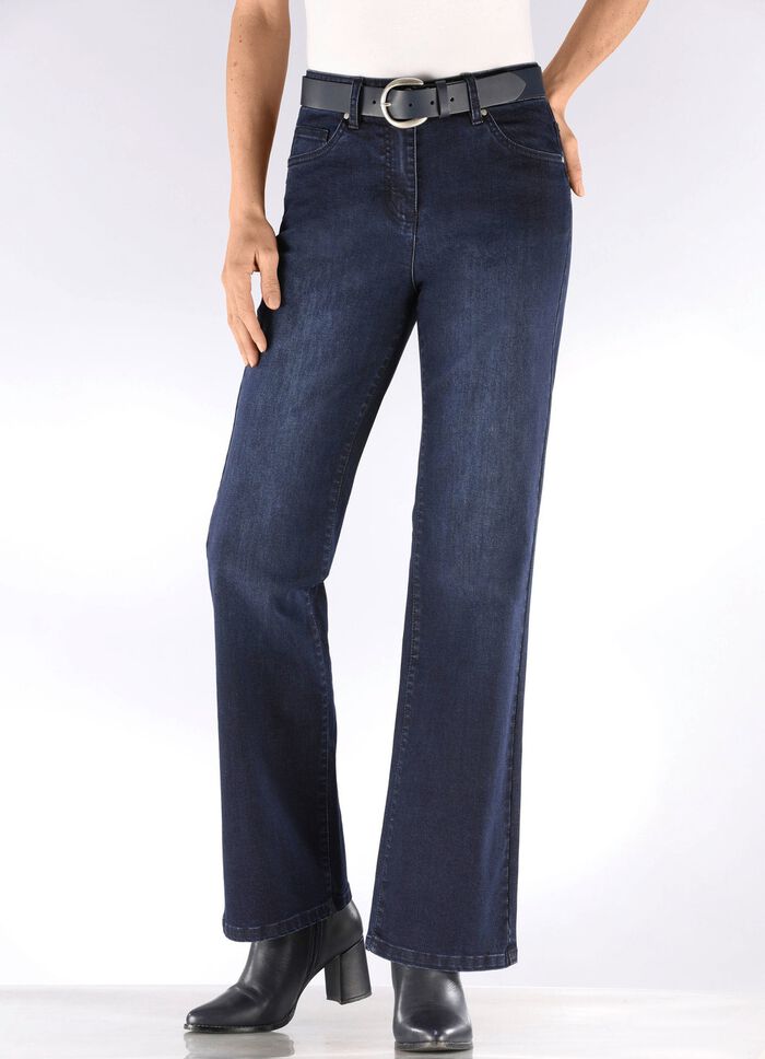Jeans med trendig benvidd 