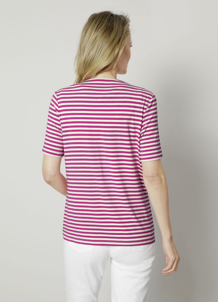 Skjortjacka med garnfärgad randig design 