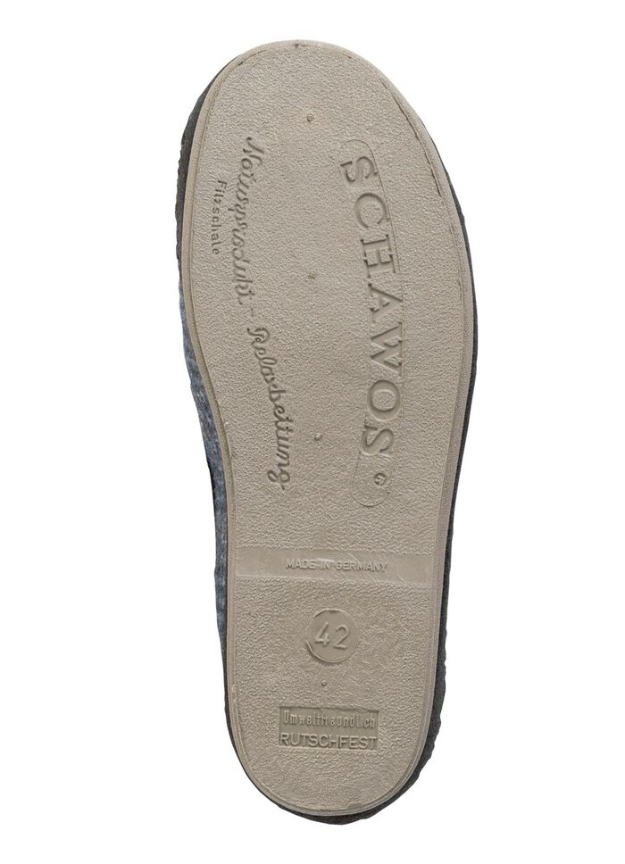 Textiltofflor med anatomiskt formad fotb&auml;dd BL&Aring;GR&Aring;-M&Aring;NGF&Auml;RGAD