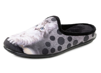Laurina, klassiska damtofflor med kattmotiv, , large
