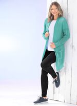 L&aring;ng cardigan i stretchig randig look MYNTA