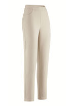 Ankellånga byxor i bekväm pull-on-stil BEIGE