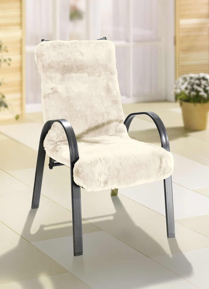 Bekvämt mjukt lammskinnsfåtöljsskydd BEIGE