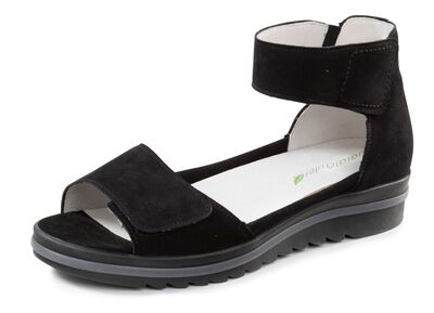 Ranger-sandal med avtagbar l&auml;derfotb&auml;dd 