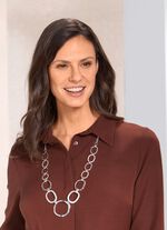 Elegant halsband med ovala l&auml;nkar 