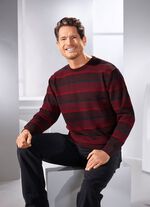 Tr&ouml;ja med rund hals i strukturerad design i 2 f&auml;rger 