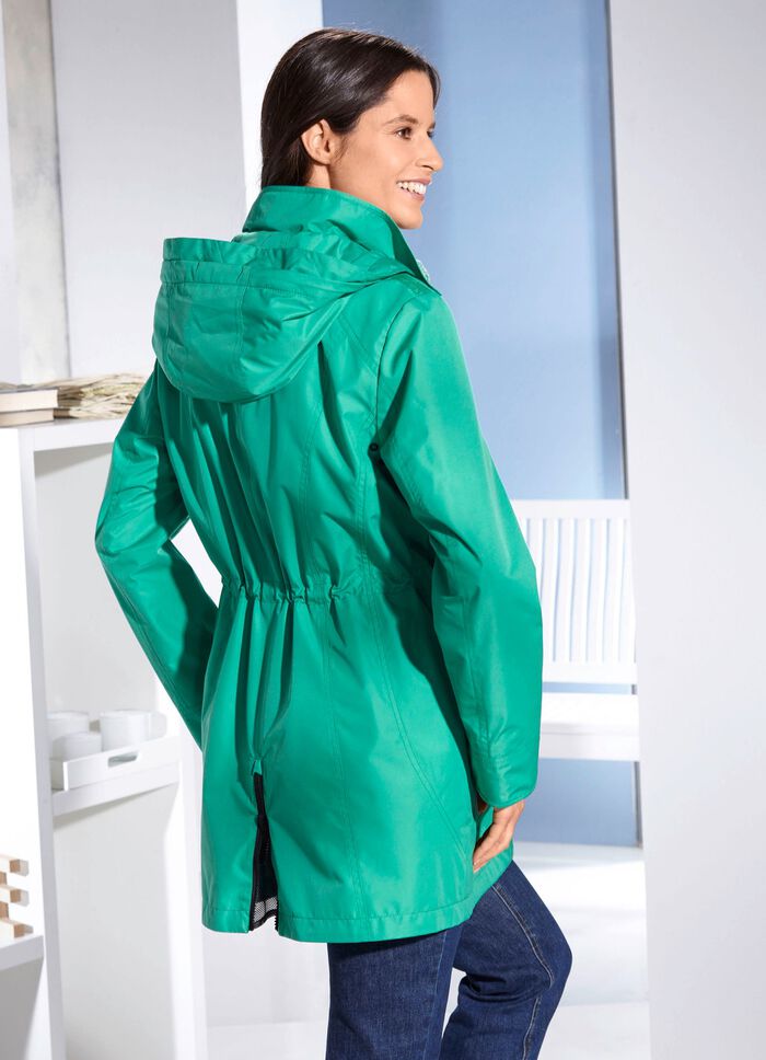 Funktionell jacka med avtagbar huva 