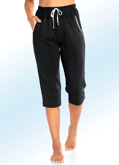 Capribyxor med dekorativt band 