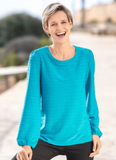 Skjorta med elastiska manschetter 