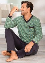 Pyjamas med V-ringning och &ouml;ppna toppar 