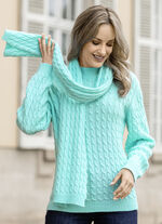 Tröja med halsduk i mjuk kvalitet ISBLÅ