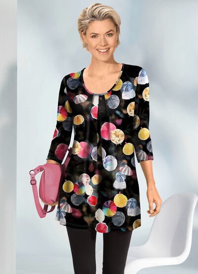 L&aring;ng topp med veck framtill 