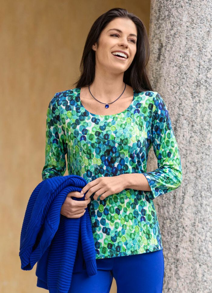 Skjorta med snyggt helt&auml;ckande tryck 