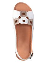 Sandal gjord av nappal&auml;der med justerbar h&auml;lrem VITBRONS