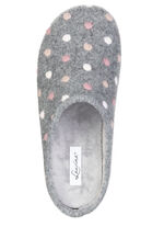 Laurina, klassiska damtofflor med prickbroderi, 