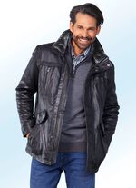 L&auml;derjacka med dubbla fickor 