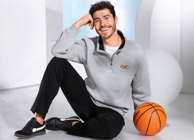 Fritidsset med kort dragkedja 