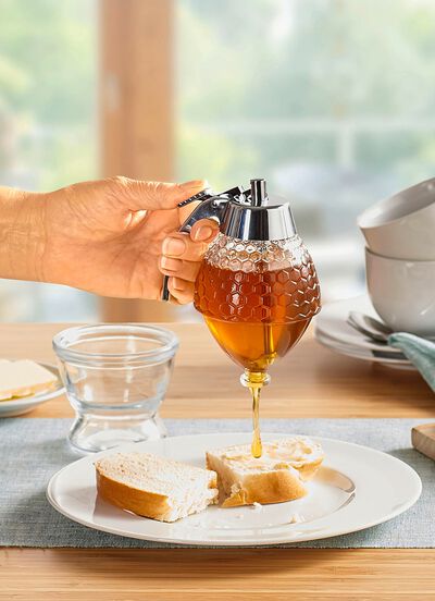 Honungsdispenser i glas 