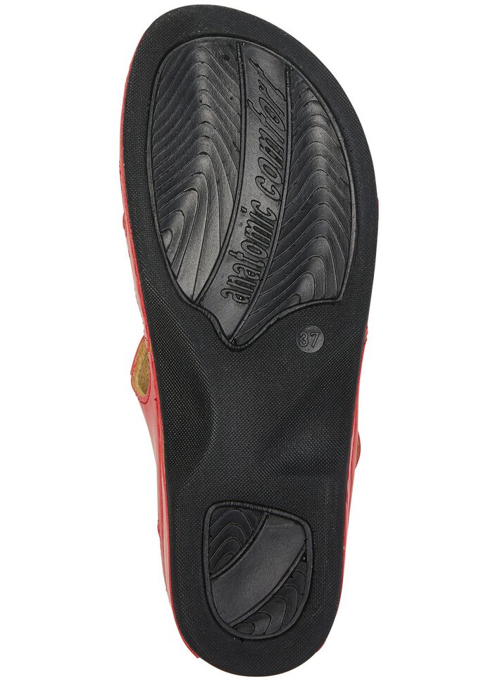 ELENA EDEN, klassiska damsandaler, bredd H, med kardborref&ouml;rslutning 