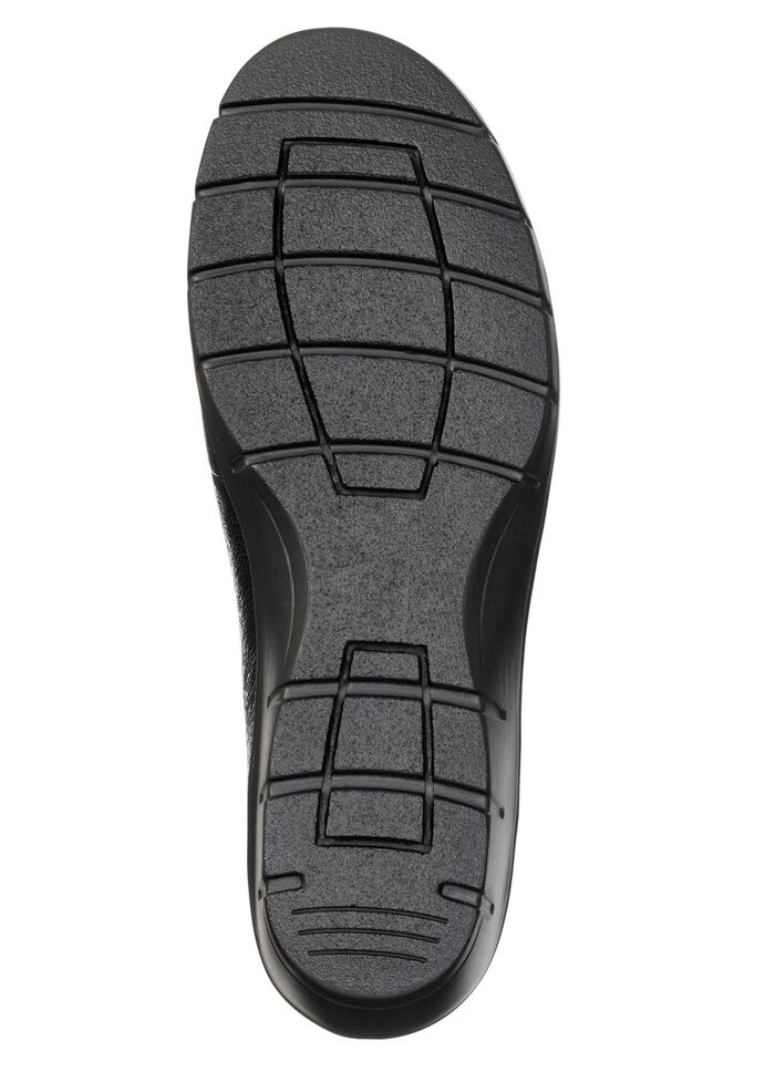 ELENA EDEN, bekväma damtofflor, bredd H, med uttagbar fotbädd SVART