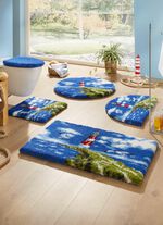 Badrumsset fr&aring;n Grund med maritim design FLERF&Auml;RGAD