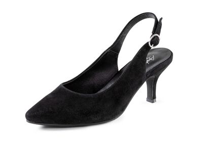 Andrea Conti slingpumps gjorda av mjukt sammets chevreau l&auml;der 