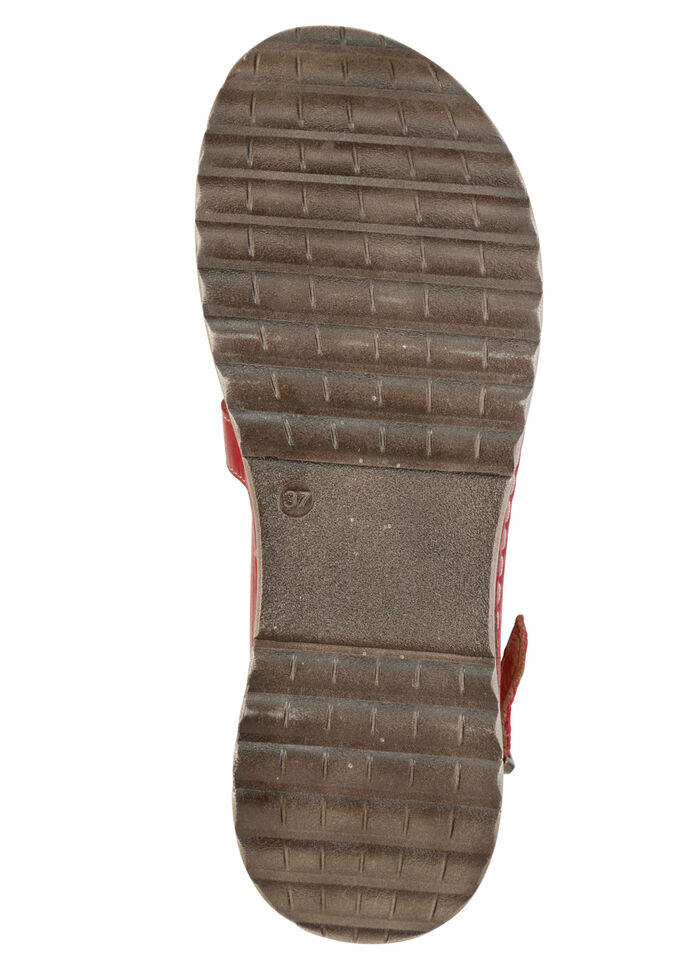 Gemini, klassiska damsandaler, bredd G, tillverkade av läder ROT