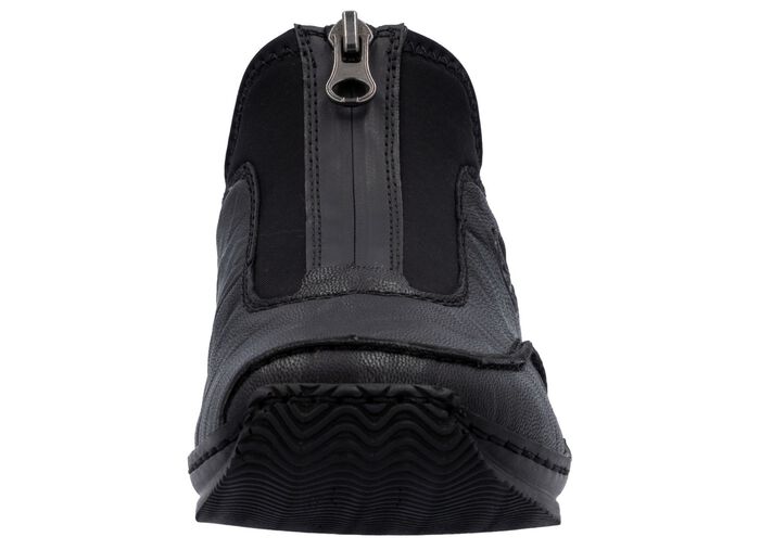 Rieker, klassiska damtofflor, med dragkedja SVART