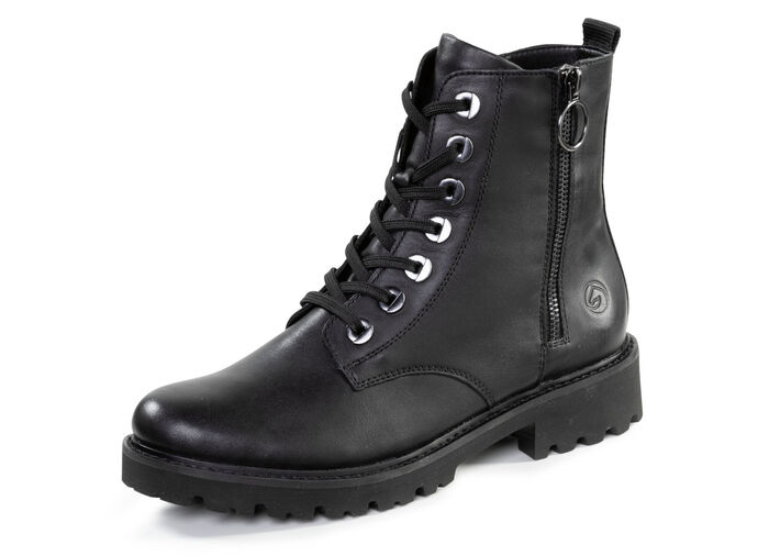 Remonte, moderiktiga damstövlar, vinterskor, vidd G, med uttagbar fotbädd SVART