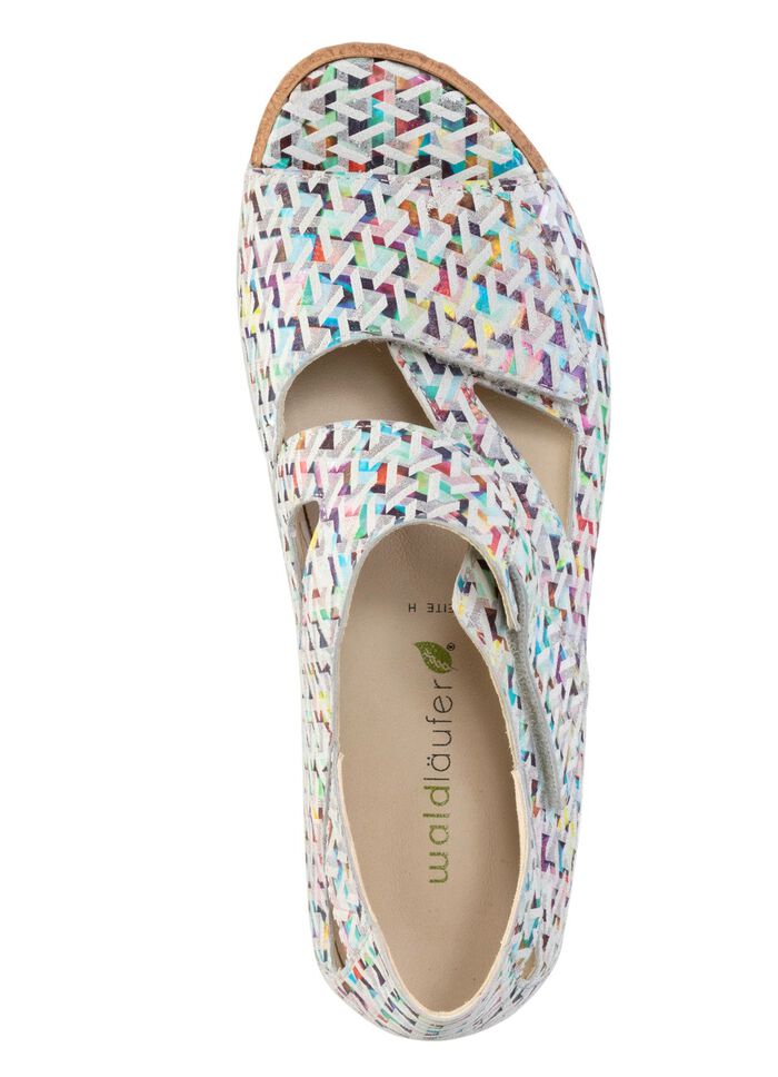 Ranger-sandal gjord av effektivt tryckt nubuckl&auml;der ECRU-F&Auml;RGGLAD