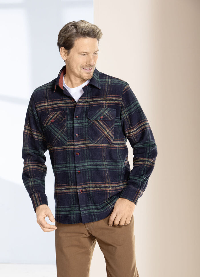 Rutig overshirt från "Milano Italy" MARIN GRÖN TERRAKOTTA