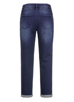 Jeans med push-up effekt MÖRKBLÅ