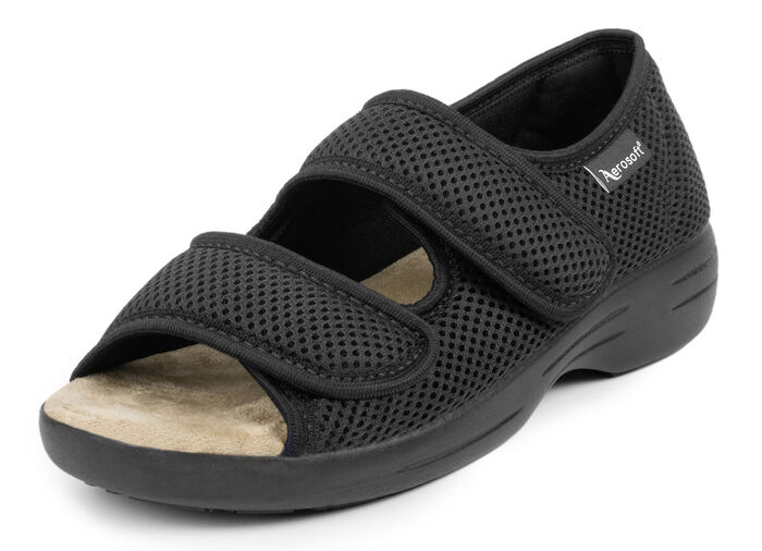 Kardborresandaler för kvinnor och män SVART