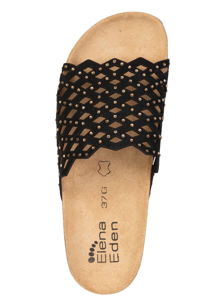 ELENA EDEN, l&auml;tta damslip-ins, vidd G, med l&auml;derfotb&auml;dd 