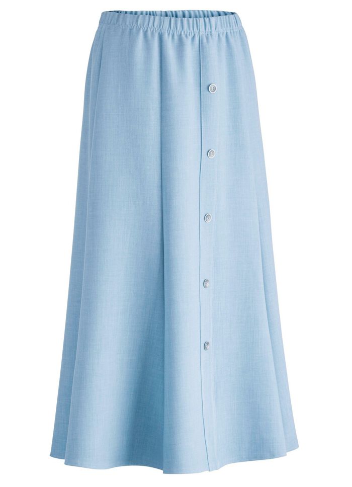 Kjol med dekorativ knapprad 