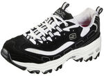 SKECHERS, sportiga damsneakers, med uttagbar fotbädd SVARTVITT