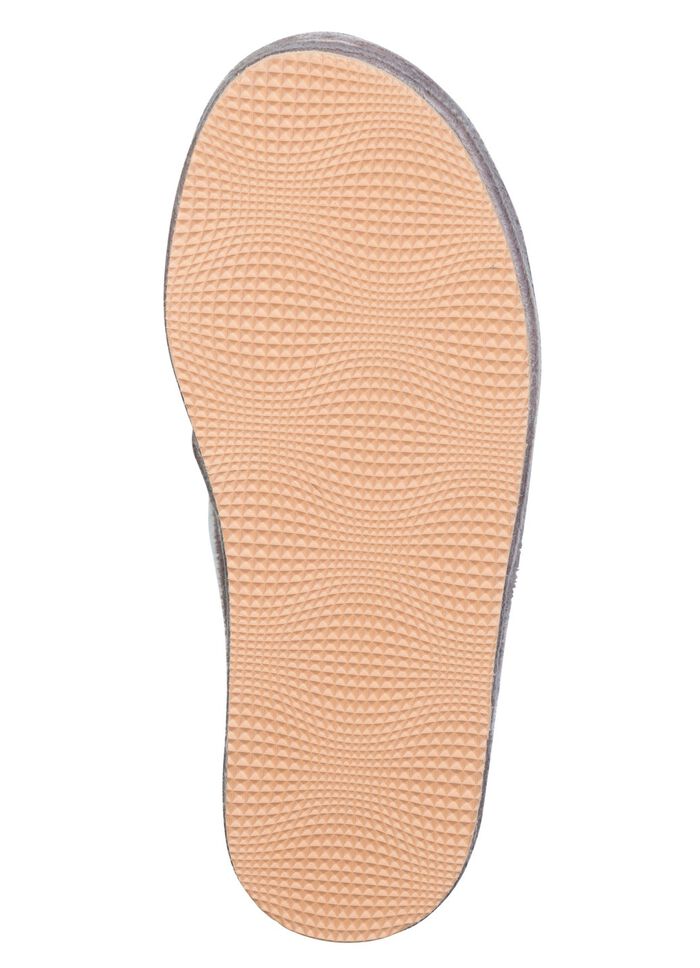 Laurina, fodrade damtofflor, med ny ull LJUS TAUPE