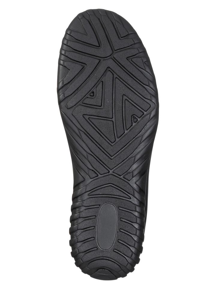 ELENA EDEN, bekv&auml;ma damskor med sn&ouml;rning, bredd H, med uttagbar fotb&auml;dd SVART