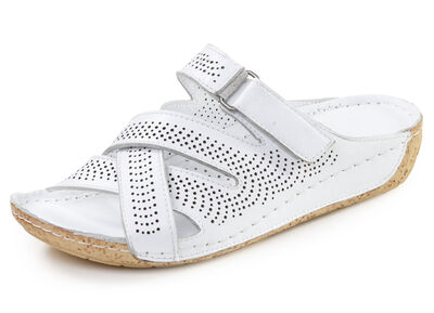 Gemini, sommarmulor för kvinnor, vidd G, tillverkade av läder 