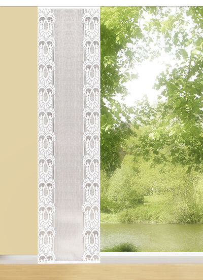 Vacker skjutgardin med rak finish, , large