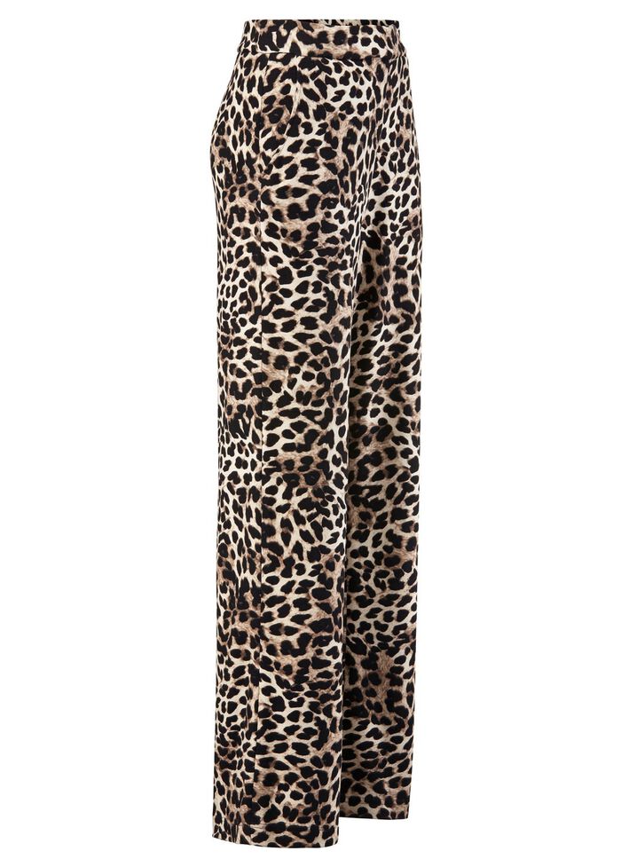 Byxor i trendigt leopardm&ouml;nster 