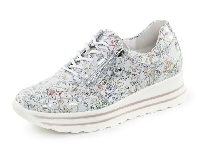 Waldläufer sneakers gjorda av blommigt nubuckläder, 