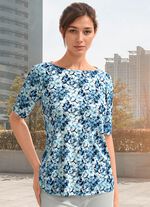 Skjorta med platt halsringning 