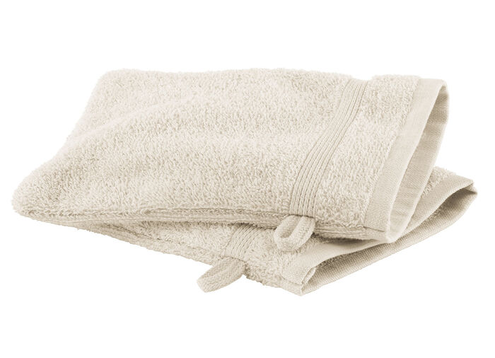 Mysig frottéserie med kant BEIGE