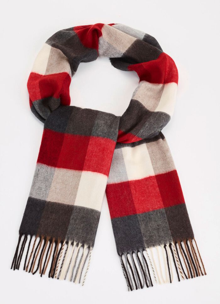 Halsduk med rutig design 