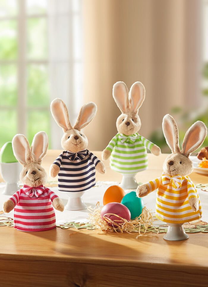 &Auml;ggv&auml;rmare. Set om 4, gjord av plysch och bomull 