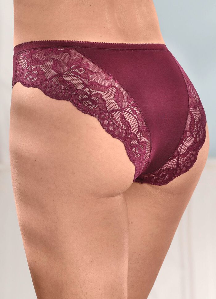 Laurina fyrapack trosor med blommig elastisk spets 