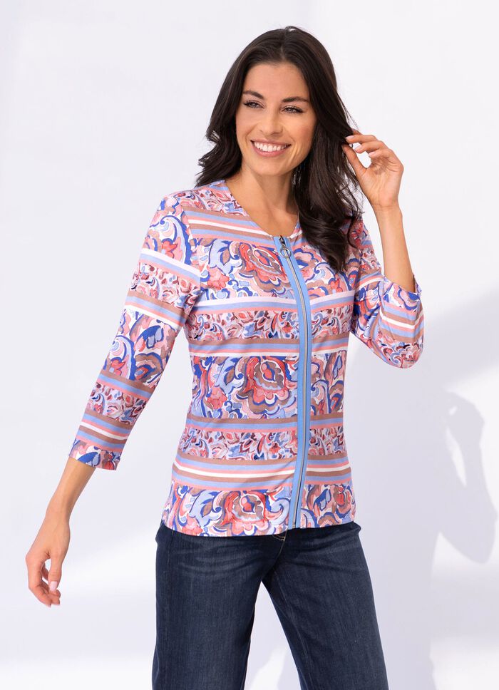 Skjortjacka med hel dragkedja 